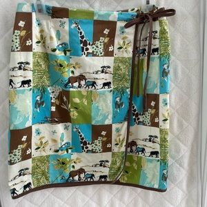 Russel Kemp animal print wrap skirt